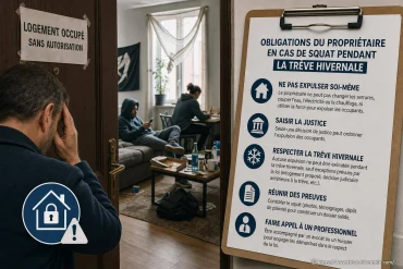 Squat pendant la trêve hivernale : quelles obligations pour le propriétaire ?