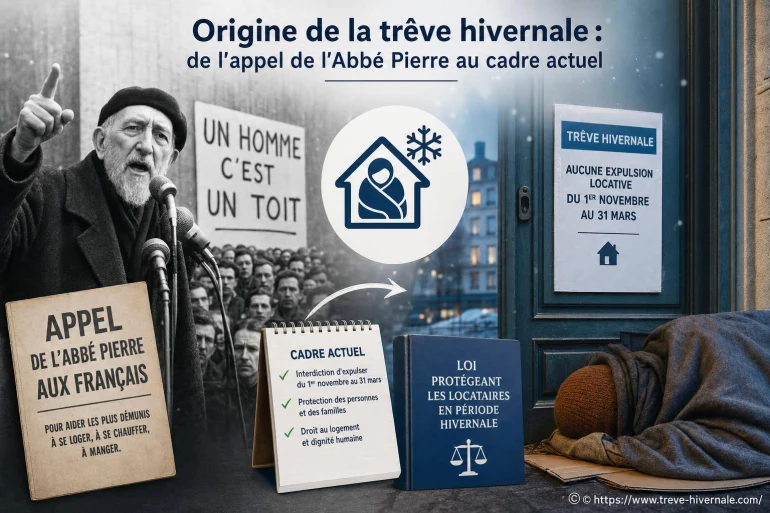 Origine de la trêve hivernale : de l’appel de l’Abbé Pierre au cadre actuel