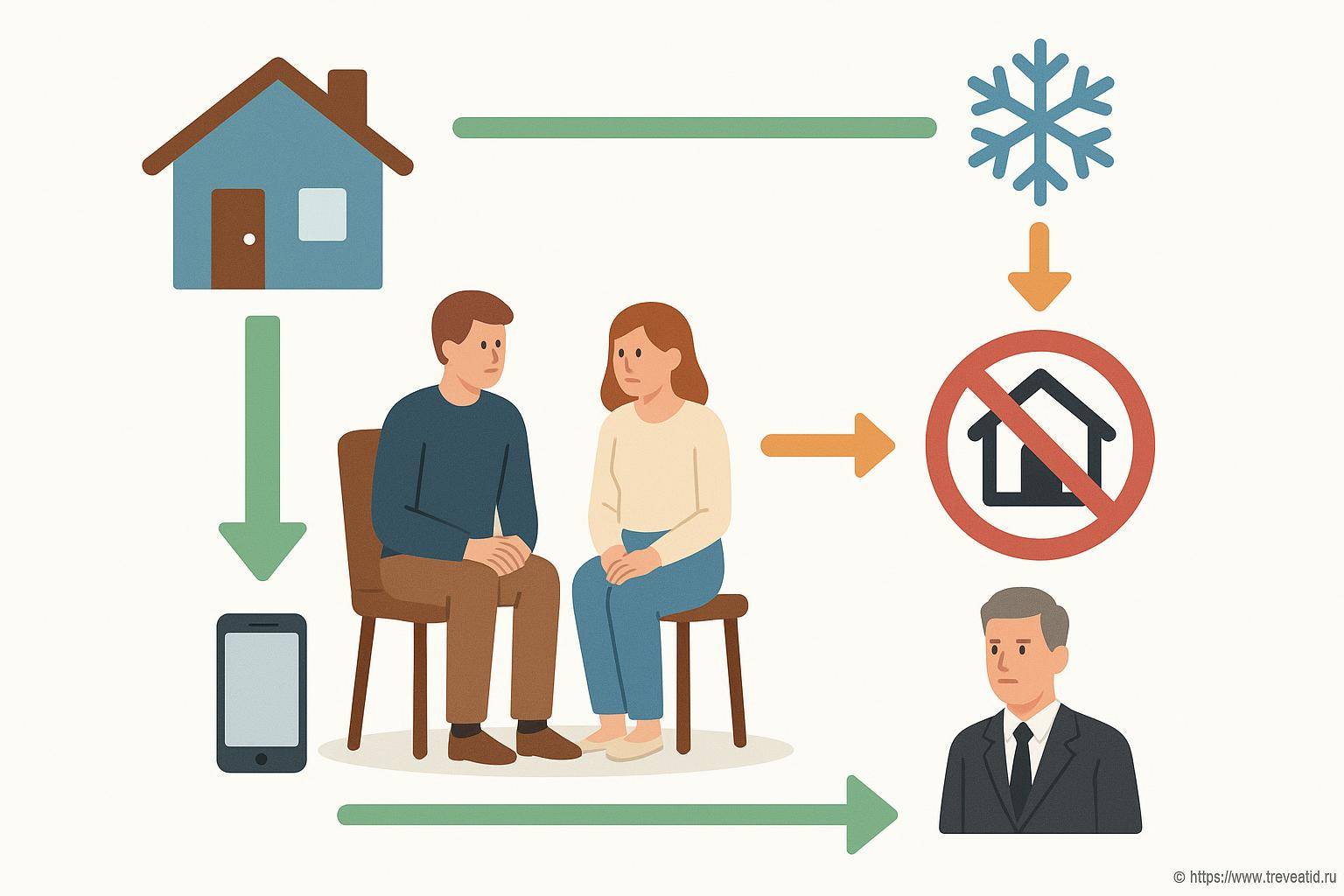 Couple consulté pour expulsion hivernale