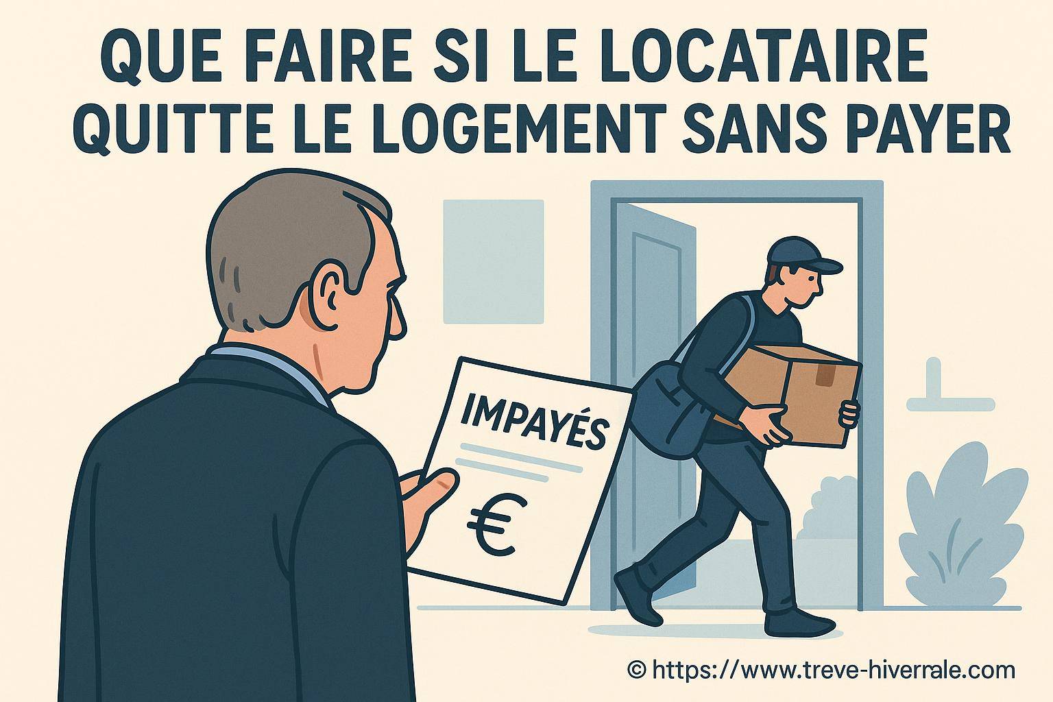 Que faire si le locataire quitte le logement sans payer ?