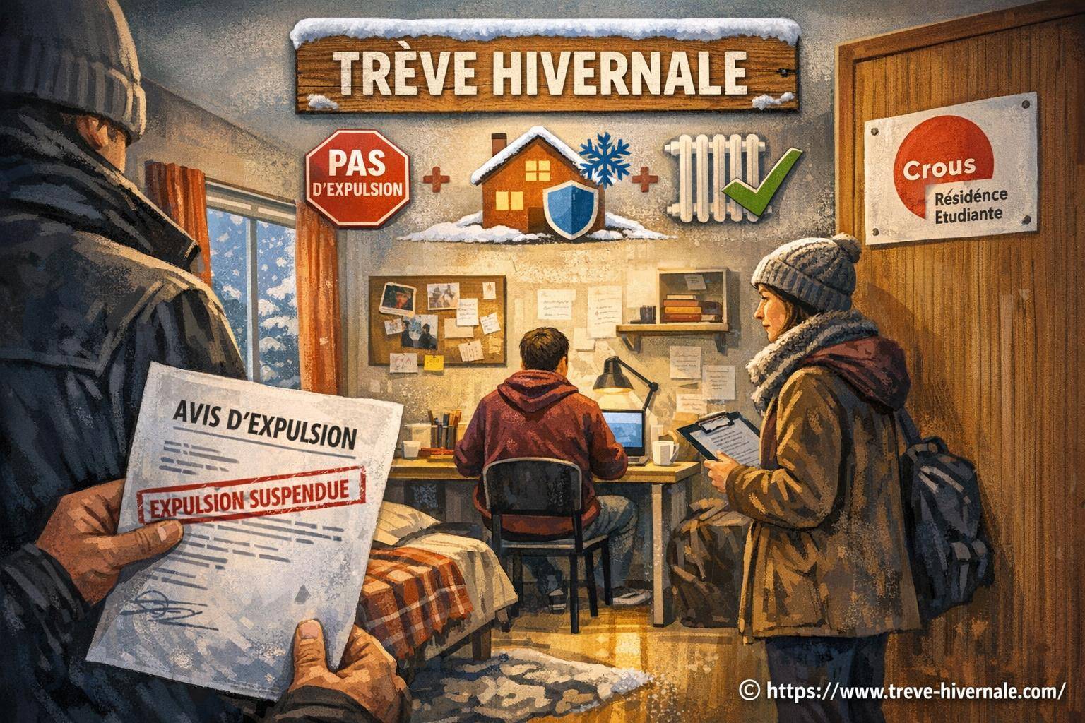Application de la trêve hivernale dans les logements étudiants CROUS : quelles règles s’appliquent ?