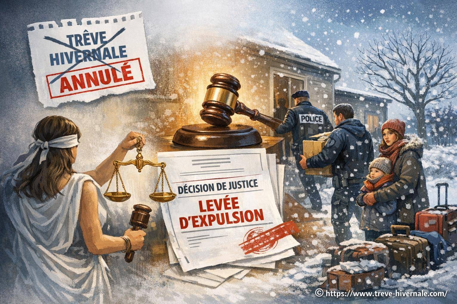 Comment une décision de justice peut-elle lever l’interdiction d’expulsion pendant la trêve hivernale ?